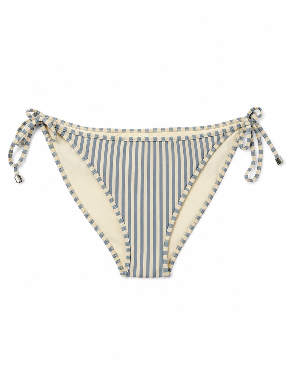 ZIMMERMANN Striped Tie Side Bikini Bottoms Blue Ivory Size 3 / US 8-10